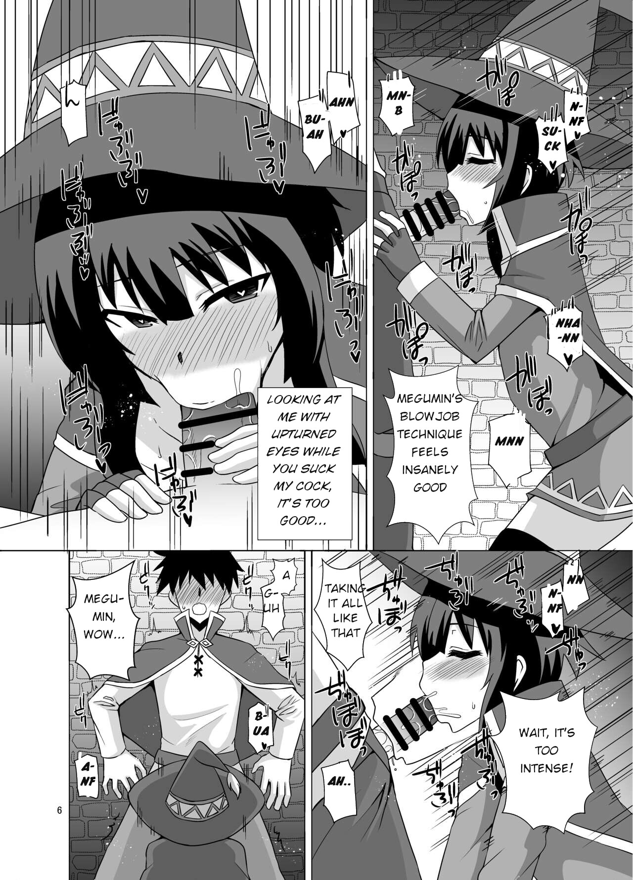 Hentai Manga Comic-A Book About Megumin Slurping With Her Mouth-Read-5